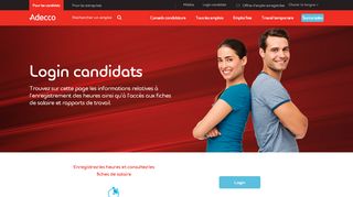 
                            2. Login candidats - Adecco