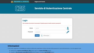 
                            3. Login CAS - Regione del Veneto