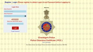 
                            2. Login - Chandigarh Police