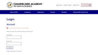 
                            5. Login - Channelside Academy of Math and Science