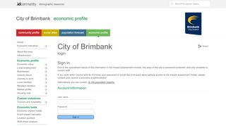 
                            4. login | City of Brimbank | economy.id