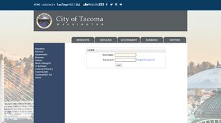 
                            2. Login - City of Tacoma