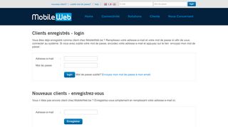 
                            5. Login clients MobileWeb - Applications mobiles, SMS ...