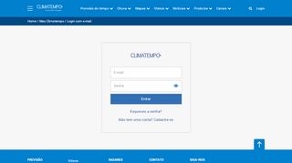 
                            3. Login com E-mail | Meu Climatempo