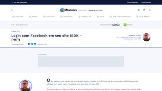 
                            3. Login com Facebook em seu site (SDK – PHP) | iMasters