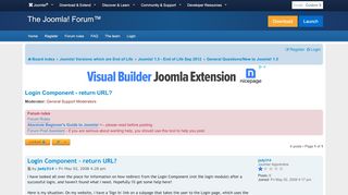 
                            7. Login Component - return URL? - Joomla! Forum - community ...