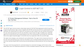 
                            4. Login Control in ASP.NET 3.5 - C# Corner