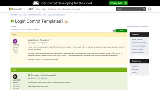 
                            5. Login Control Templates? | The ASP.NET Forums