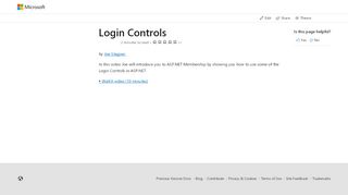 
                            8. Login Controls | Microsoft Docs