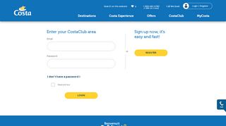 
                            9. Login CostaClub - Costa Cruises