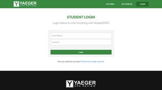 
                            1. Login | CPA Classes Online | Yaeger CPA Review