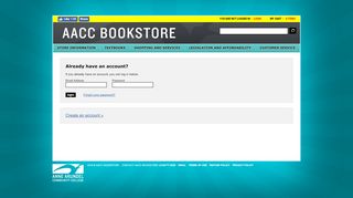 
                            6. Login / Create An Account | AACC Bookstore