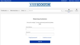 
                            4. Login / Create An Account | Kilgore College Bookstore