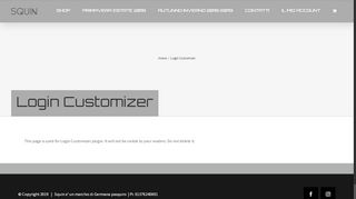 
                            4. Login Customizer - Squin Italia