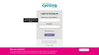 
                            3. Login | Cycling UK