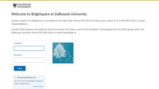 
                            3. Login - Dalhousie University - D2L