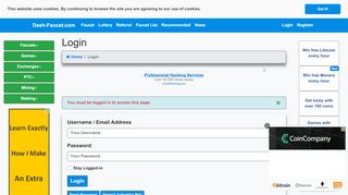 
                            8. Login | Dash-Faucet.com