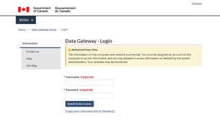 
                            9. Login - Data Gateway