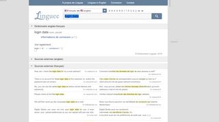 
                            5. login data - Traduction française – Linguee