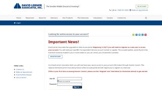 
                            1. Login - David Lerner Associates