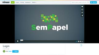 
                            5. Login de acesso on Vimeo