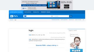 
                            2. login - definicja, synonimy, przykłady użycia