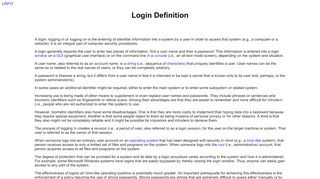 
                            3. Login Definition - linfo.org