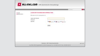 
                            5. Login der technischen Verwaltung - Domains, …