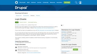 
                            1. Login Disable | Drupal.org