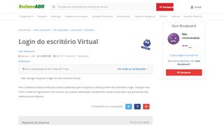 
                            2. Login do escritório Virtual - Sion Boulevard- Reclame Aqui