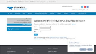 
                            2. Login / Download - Teledyne PDS