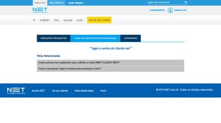 
                            2. login e senha do cliente net - Ajuda Site Oficial da NET