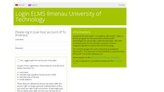 
                            2. Login ELMS Ilmenau University of Technology