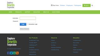 
                            8. Login - Employee Benefits Corporation