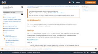 
                            4. LOGIN Endpoint - Amazon Cognito - AWS Documentation