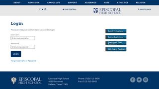 
                            6. Login - Episcopal High School Houston/Bellaire