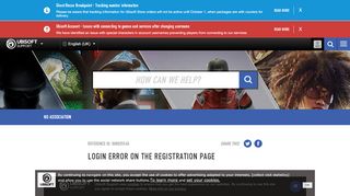 
                            6. Login Error on the Registration Page - Ubisoft Support
