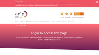 
                            3. Login Error Page - Association of Learning Providers