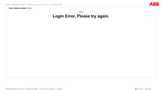 
                            4. Login Error, Please try again. - ABB - Common Business OnLine