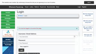 
                            3. Login | Ethereum-Faucet.org