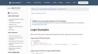 
                            3. Login Examples - LoadImpact