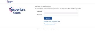 
                            3. Login - Experian Health