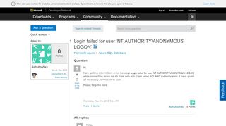 
                            8. Login failed for user 'NT AUTHORITY\ANONYMOUS LOGON'