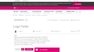 
                            6. Login Fehler | Telekom hilft Community
