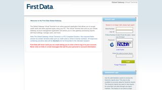 
                            2. Login - First Data Global Gateway Virtual Terminal
