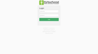 
                            1. Login - Fix Your Funnel