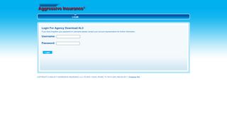 
                            3. Login For Agency Download AL3 - AGGRESSIVE INSURANCE