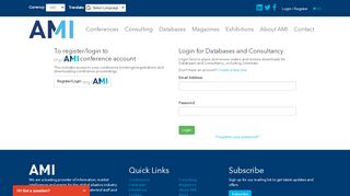 
                            6. Login for Databases and Consultancy - AMI