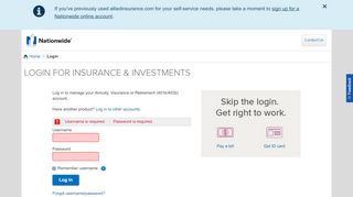 
                            2. Login for Insurance & Investments | Nationwide.com