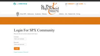 
                            7. Login for SPX Community - St. Pius X High School